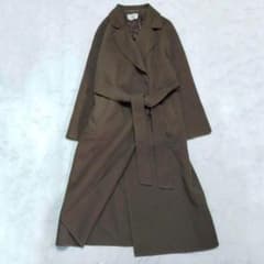 カシミヤ混✨ピンキーアンドダイアン ベルテッドリバーコート ブラウン