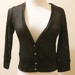★新品★ ボレロ ニット カーディガン 黒のサムネイル