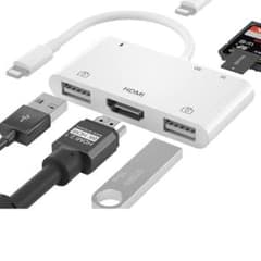 i-Phone HDMI USB 変換アダプタ最新6in1 Lightning用のサムネイル