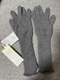 新品未使用YURI PARK 指先オープン アームカバー 手袋　グレー ユリパーク カシミヤグローブ ロング 手袋 グレー YURI PARK - メルカリ
