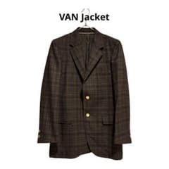 80's VAN Jacket ヴァンヂャケットチェック ブレザー ジャケット