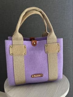 【美品】TOPKAPI イタリアンフェルト ミニハンドバック　パープルのサムネイル