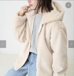 SLOBE IENA スローブイエナ フェイクファーフードブルゾン ベージュ