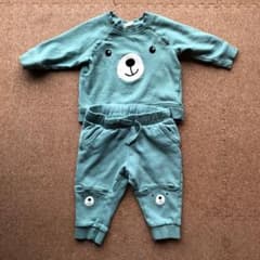 H&M コットンスウェット　セットアップ　75cmのサムネイル