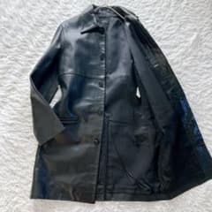 美品　A.P.C. 馬革　ホースハイド　ロングコート　ブラック　フランス製 美品 A.P.C. 馬革 ホースハイド ロングコート ブラック フランス製