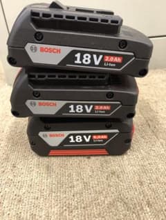 ボッシュ18Vバッテリー6.0Ah×1   2.0Ah×2  未使用品3個セットのサムネイル