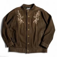 Varde77 バルデセブンティセブン ヌバックレザー 刺繍ジャケット Varde77 バルデセブンティセブン ヌバックレザー 刺繍ジャケット