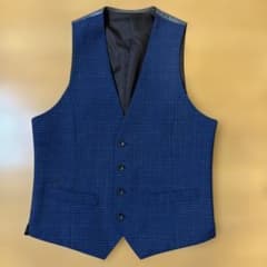 極美品】スーツセレクト リバーシブル スーツベスト チェック柄 6A