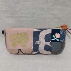 ミナペルホネン パッチワーク マルチポーチ ハンドメイド - メルカリ
