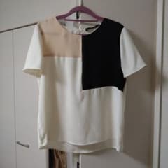 ZARA BASIC カラーブロック 半袖ブラウスのサムネイル