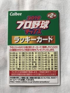 2019 プロ野球チップス ラッキーカードのサムネイル