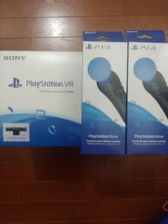 美品 PSVR モーションコントローラー2本セット 付属品完備 おまけ付きのサムネイル