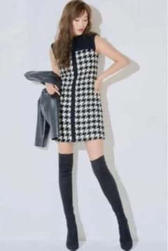 ♡ Sheller シェリエ ♡ ハウンドトゥースツイードドレスのサムネイル