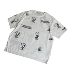 美品✨ジェラートピケ　ルームウェア　モノグラムジャガードプルオーバー　スヌーピー