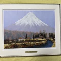 絵画5枚 日本の民家 市川明人 染.景色. 風景画 絵画 美術品 田舎 保存
