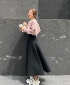 【お値下げしました】BB KNIT A LINE SKIRTのサムネイル