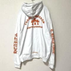 クロームハーツ バックトリプルクロスプリント パーカー 長袖 L 白 