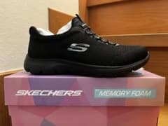 SKECHERS スリッポン ブラック メモリーフォームのサムネイル