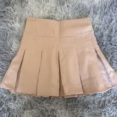 ベージュ プリーツ ミニスカート キュロットのサムネイル