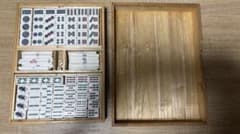 極めて美品】麻雀牌（背竹牌・骨牌・桐箱） アンティーク ヴィンテージ