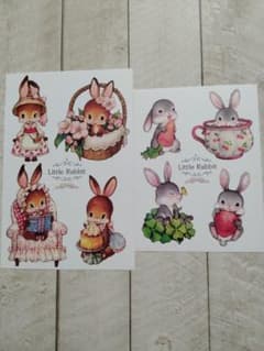 ■hwaraさん　Little Rabbit　ステッカーセット■のサムネイル