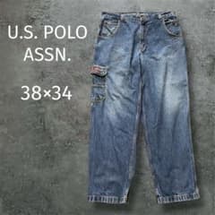 U.S. POLO ASSN. カーゴデニムパンツ 極太 W38 バギーY2K - メルカリ