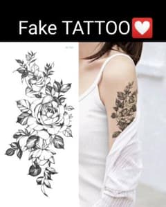 ◼️フェイクタトゥー モノクロ薔薇◼️のサムネイル
