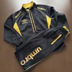umbro アンブロ ジャージ 上下セット ブラック ゴールド - メルカリ