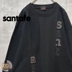 【ビンテージ】サンタフェ ロゴ デザイン ニット セーター 古着 レトロ