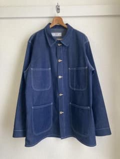 濃紺 ユニバーサルオーバーオール 3本針 44 カバーオール - メルカリ