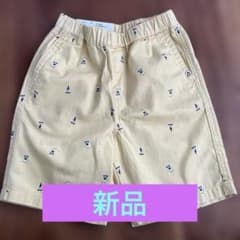 【新品】ユニクロ キッズ イージーショートパンツ 120cm イエローのサムネイル