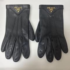 【PRADA】レザーグローブ 黒のサムネイル