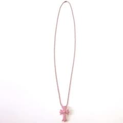 正規品 クロムハーツ シリコン ラバーネックレス 限定品 ピンク クロス