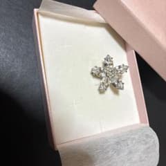 美品逸品レトロ ビンテージ クリスタルガラスフラワーペンダントトップ チャーム花のサムネイル