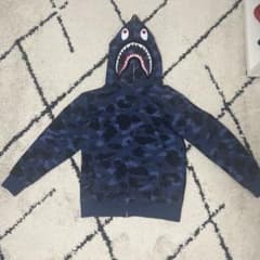 A Bathing Ape シャークパーカー　ブルー　Sサイズのサムネイル