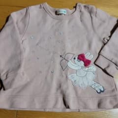 ウサギ刺繍のピンクトレーナーのサムネイル