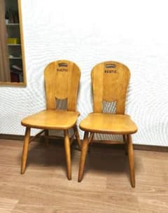 カリモク RUSTIC ダイニングチェア 2脚セット 木製のサムネイル