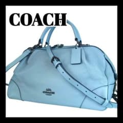 COACH Lane Satchel 2Way Blue Leather - メルカリ