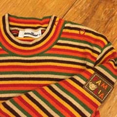 美品 ファミリア マルチカラーボーダーカットソー 120のサムネイル