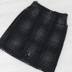 △美品 CHANEL/シャネル ツイード タイトスカート チェック W