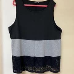 SHEIN CURVE タンクトップ 3XL ブラック レースのサムネイル