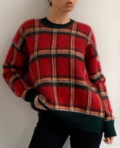 モンクレールMONCLER タータンチェック ニット サイドジッパー モンクレールMONCLER タータンチェック ニット サイドジッパー - メルカリ