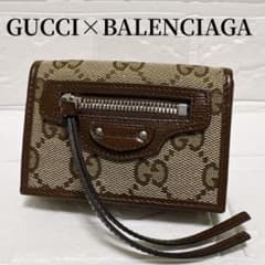 未使用級◆バレンシアガ グッチ 三つ折り財布 ザ ハッカー プロジェクト グッチ ×バレンシアガ ザ ハッカープロジェクトネオクラシック 三