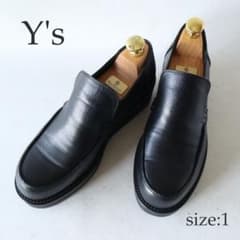 美品Y's ワイズヨウジヤマモト 厚底レザーローファー サイズ1 22.5〜23 美品Y's ワイズヨウジヤマモト 厚底レザーローファー サイズ1 22.5〜23