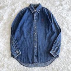 80s ポロカントリー 長袖BDシャツ デニムシャツ USA製 Lサイズ 80s ポロカントリー 長袖BDシャツ デニムシャツ USA製 Lサイズ