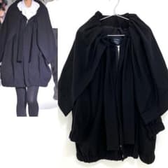 LIMI feu ウールサージ フーディーコート 黒S LIMI feu ウールサージ フーディーコート 黒S リミフゥ - メルカリ