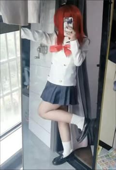 보치·자·롯크! 키타 이루시로 히데카 고교 유니폼 코스프레 가발 세트