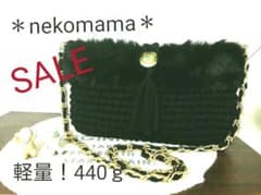 ゆぅ様専用✳確認用✳冬物セール！♡ブラック＆ゴールド♡ファーショルダーバック♡のサムネイル