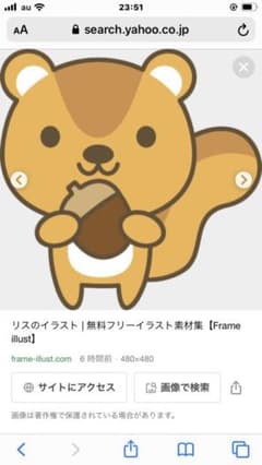 確認用　リス　イラストのサムネイル