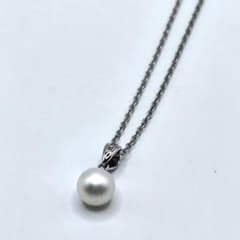 21529✨MIKIMOTO 一粒パール ネックレス シルバー 6.8mm - メルカリ